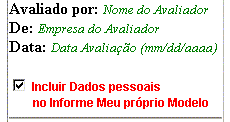 Imagem da p�gina de Edi��o de Modelos de Informe-Dados Pessoais